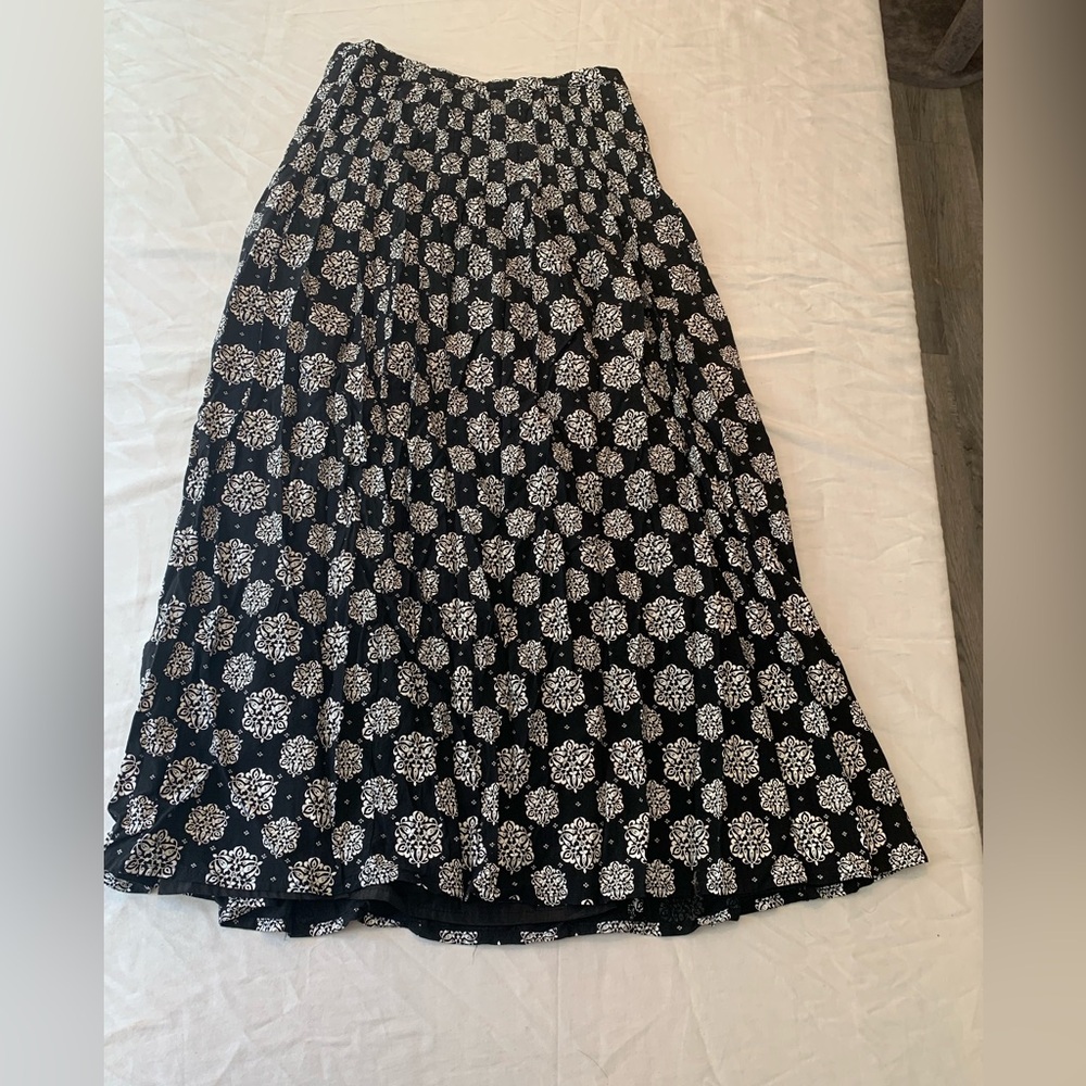 Orb, long floral skirt S